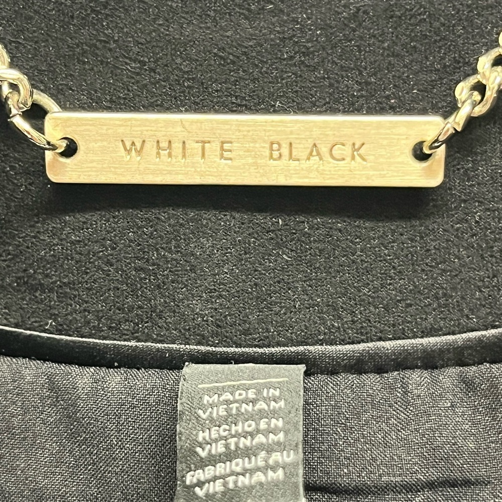 White House Black Market Black Faux Suede Moto Jacket - Silver Hardware Sz 8 - Picture 7 of 14